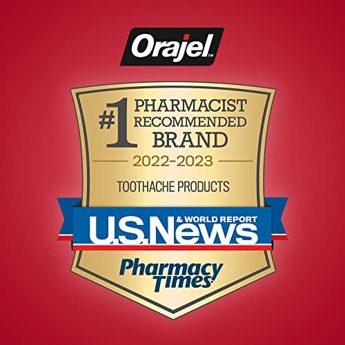 Orajel 3x за забоболка и болка во непцата: Максимална цевка за гел 0,42oz - од 1 бренд за олеснување на болката - Орајл за олеснување на болката