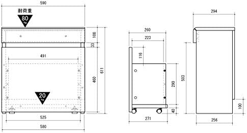 朝日 木材 加工 Елформска кутија за складирање на кутии, 61 さ 61 см, натура
