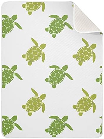 Swaddle Clabte Зелени морето желки памучно ќебе за новороденчиња, примање ќебе, лесен меко залепено ќебе за креветчето, шетач,