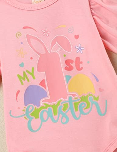 Билисон дете бебе девојче Велигденска облека за зајак печатење, распрскувач со глава девојка, велигденска облека, сет на Велигденска