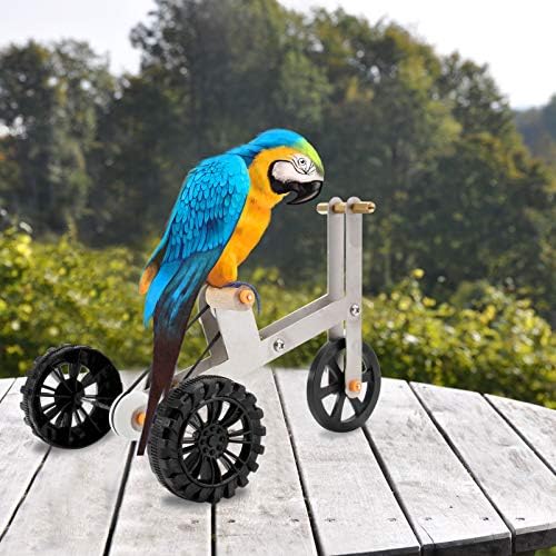 Обука за обука за разузнавање на птици за балакуо, папагал загатка за велосипеди играчка миленичиња папагал велосипед играње птица нога талон
