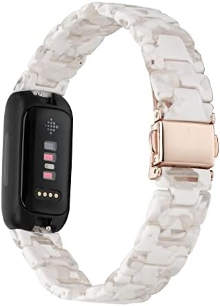Laredtree компатибилен со Fitbit Inspire 3 Band for Women Girls, Resin Watch Watch Band Rable Strap прилагодлива рачна лента за Fitbit
