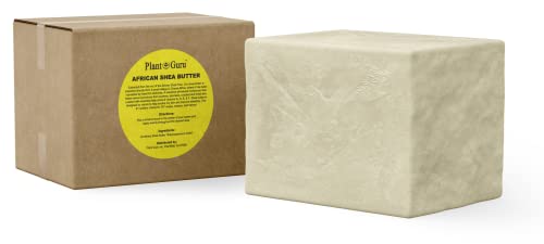 Суров африкански путер од шеа 15 фунти. Голем број на големо блок чиста природна нерафинирана слонова коска - идеален навлажнувач