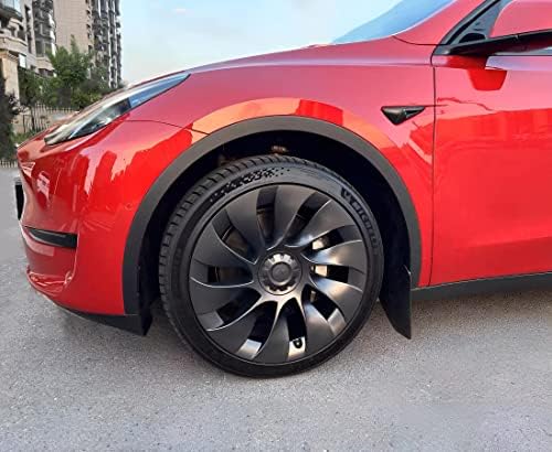 Покривање на тркалото од 20 инчи за Tesla Model Y со 20-инчни тркала со 10-типови турбински Hubcaps замена за замена на раб, компатибилен