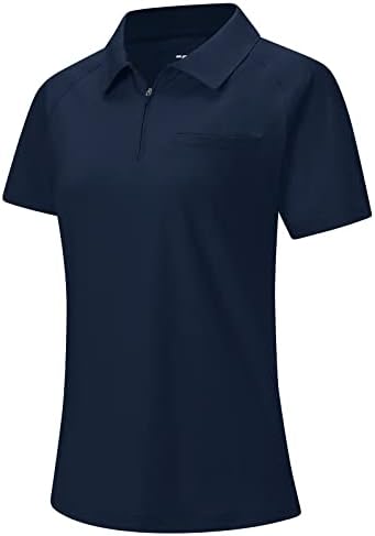 Tbmpoy женски поло маици со краток ракав upf 50+ патент атлетски голф -маици Брза сув лесен спортски кошула
