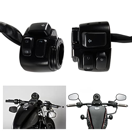 Под-мотоцикл од 1 пар мотоцикл 1 ја прекинува контролата и прицврстувачите за жици компатибилни со Harley Softail 1996-2012, Dyna Sportster