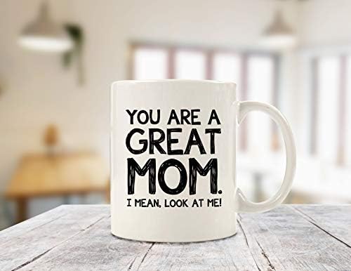 Вие сте одлична мама смешна кригла за кафе - подароци за ден на мајки од син, ќерка - Најдобри подароци за мајка - уникатни подароци за