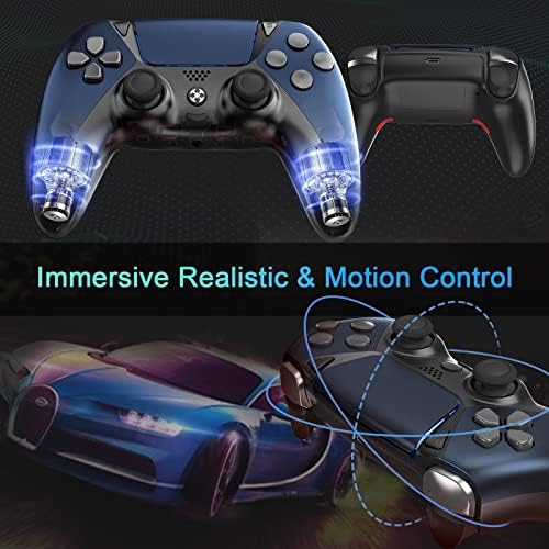 Безжичен контролер за PS4 контролер, Augex Ymir Game Remote за PlayStation 4 Контролер со турбо, Steam GamePad Работа со задните