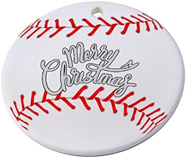 Божиќни украси за чување бејзбол керамички украс идеални украси за подароци новогодишна елка што висат украси сувенири Божиќни празници