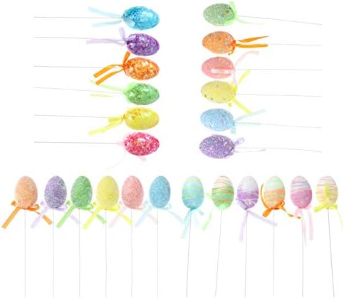 Велигденска гранка декорации Велигденски украси на дрво 24 парчиња пена Велигденски јајца избира DIY велигденски јајца украси за