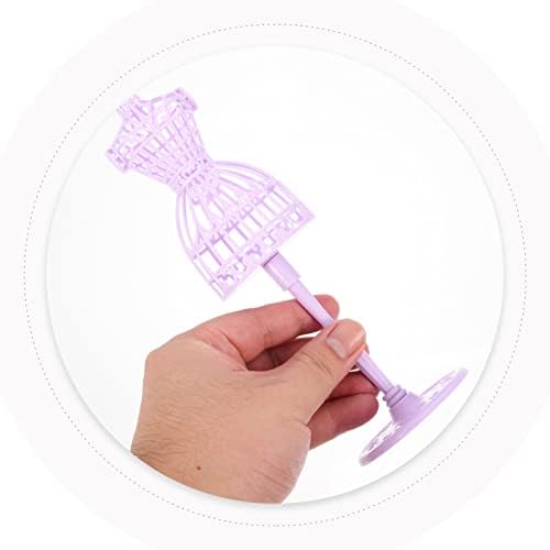 Sewiroro 8pcs кукла пластичен манекен дисплеј за поддршка Формулар за фустани ткаени наметка Пластичен држач за поддршка на манекенски