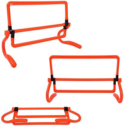 Vifemify 5 пакет светло портокалово издржлив PVC материјал за обука на фудбал за прилагодлива опрема за обука за брзина на пречки