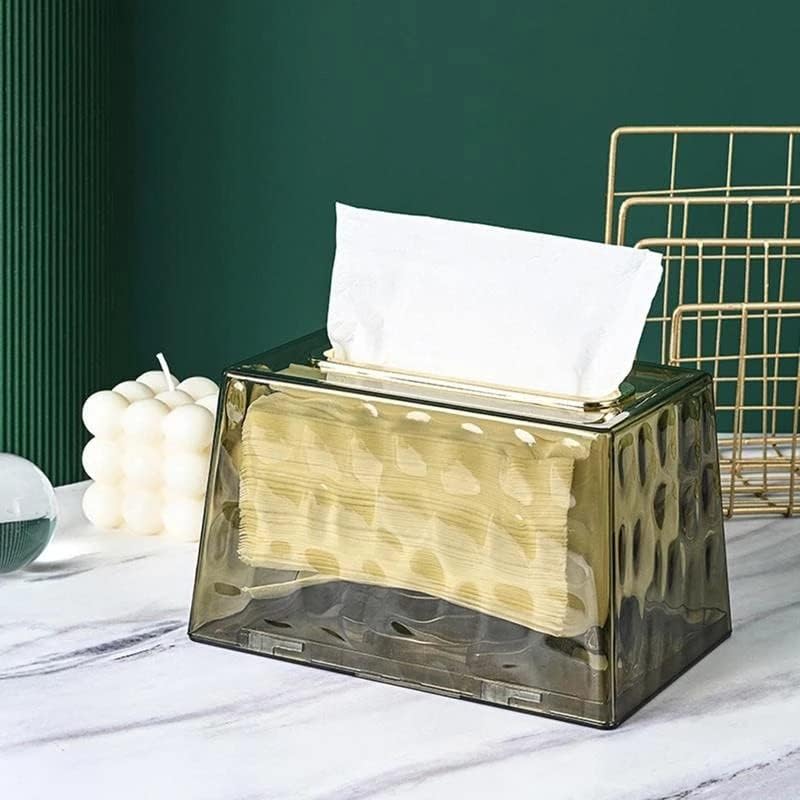 Кутија за ткиво haалеи јасно про transparentирно -кутија за тоалети за тоалетот на салфетка, кутија за салфетка, кутија за салфетка,