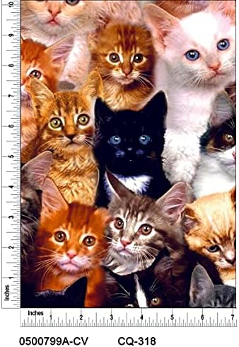 Дизајн на мачиња Отпечатен на Памучна Ткаенина за Ватирање покрај Дворот