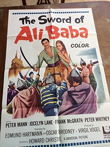 Меч на Али Баба Оригинален филм Постер 1965 година, Убава, Питер Ман