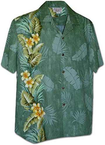 Пацифичка легенда Тропска Плумерија единечна панел машки хавајски кошули