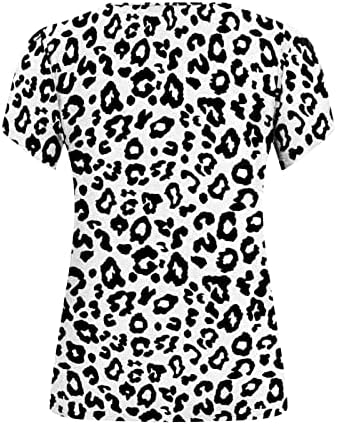 Сплит кратки ракави врвови за тинејџерки против вратот Спандекс Флорална графичка опуштена вклопена долга лента блузи жени xo