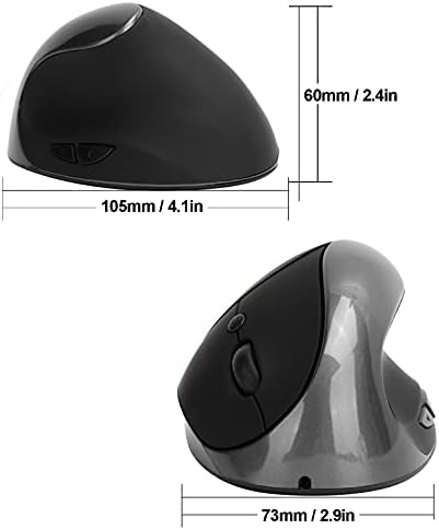 Verата Вертикален Глушец, 2.4 GHz Безжични Оптички Гејмерски Глувци, 800/1200/1600 DPI Прилагодлив Десен Глушец, 3-Ти Генерал Десен