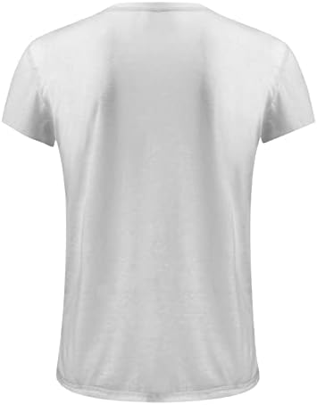 Мажи лето печатена маичка со кратки ракави, екипаж на вратот на вратот на врвот на врвот, костуми за елек и панталони за мажи бело