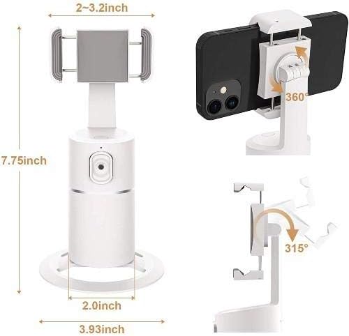 Штанд со боксер и монтирање компатибилен со LG K22 - PivotTrack360 Selfie Stand, Pivot Stand Mount за следење на лицето за LG K22 - Зимска