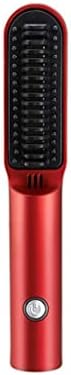 XDKLL Travel Преносен чешел за греење на косата 2 во 1 USB полнење професионална четка за коса зацрвнувач и алатки за стилизирање на виткари
