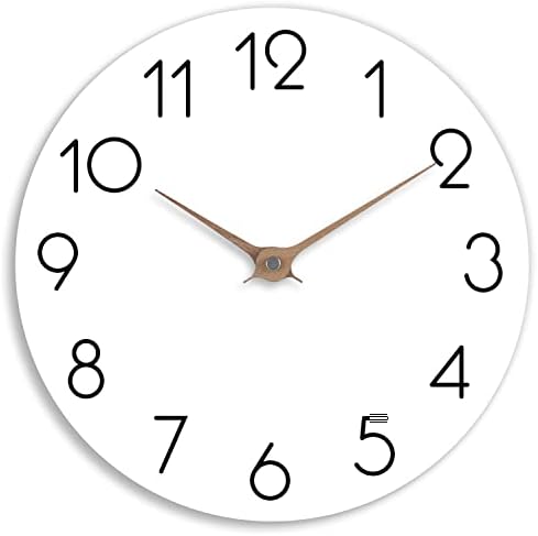 Cicininc Ѕид Часовник 10 Инчен-Модерни Ѕидни Часовници Батерија Управувана, Тивок Не-Отчукување, Едноставен Дрвен Декоративен Часовник