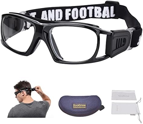 Soogree спортски очила за мажи жени кошаркарски фудбалски спортски очила против магла за шок -судир