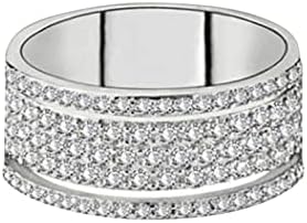 Ветувачки прстени за жени тркала дијамантски прстен Елегантен свадба прстен за венчавки жени модни модни цирконски ангажмани прстени