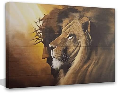 Рамка Исус и лав платно wallидна уметност декор Слика на христијаните Бог Јуда Инспиративни отпечатоци за сликање уметнички дела за дневна