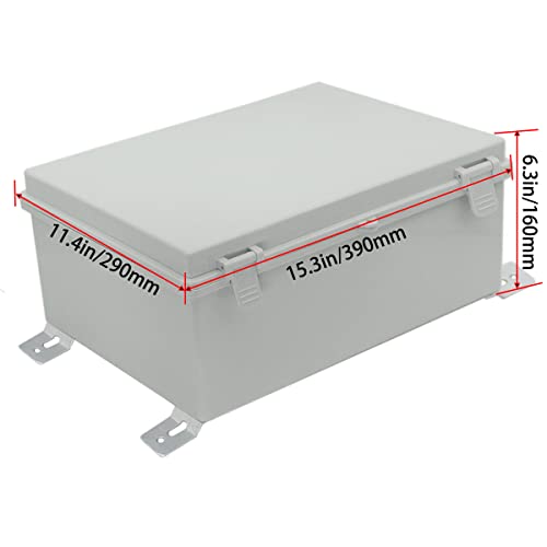 Водоотпорна електрична кутија Jetlebox со монтажна плоча 220x170x110mm, IP67 спојница кутија со сив покритие ABS Project кутии за електроника