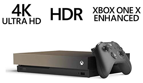 Мајкрософт Xbox ONE X 2TB Цврст Државен Диск Ограничено Издание Златна Треска Игри Конзола Со Безжичен Контролер-Мајчин 4K-HDR-Подобрена Од SCORPIO