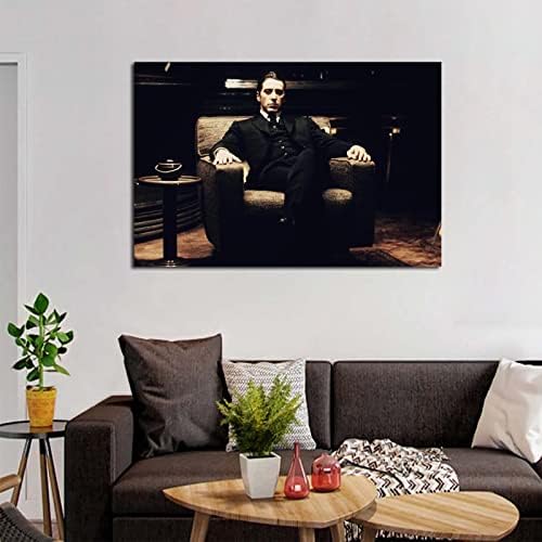 Bzo al Pacino Michael Corleone Godfathers Постер Декоративно сликарство платно wallидна уметност дневна соба Постери Спална соба Спална соба 12x18inch