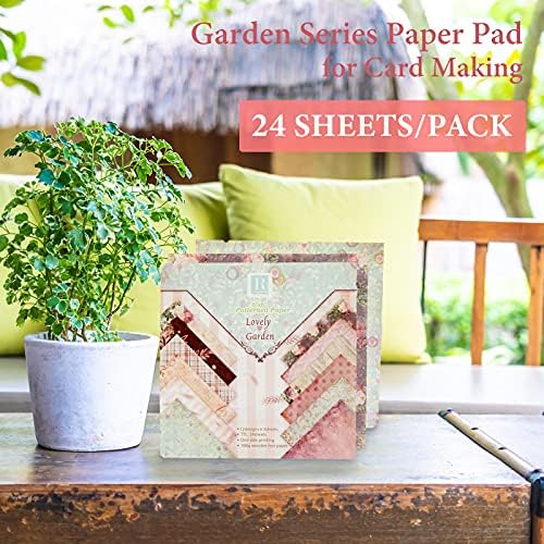 Yarumi 24 чаршави за хартија за хартија Прекрасна градинарска хартија за книги Прекрасна оригами уметност во позадина картонска едната страна