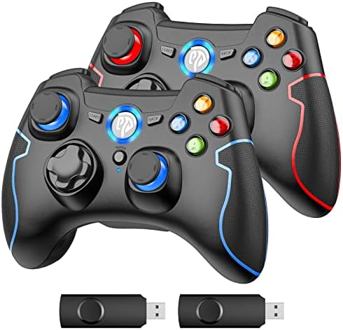EasySMX Безжичен Контролер За Игри, 2.4 G Безжичен Џојстик КОМПЈУТЕР, Двојни Вибрации, Компјутер За Поддршка И PS3, Android, Vista, Тв Кутија/Андроид