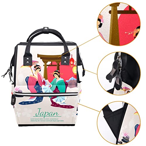 Јапонска Гејша Торба За Пелени Торби За Мумии Ранец Со Голем Капацитет Торба За Пелени За Нега На Бебиња