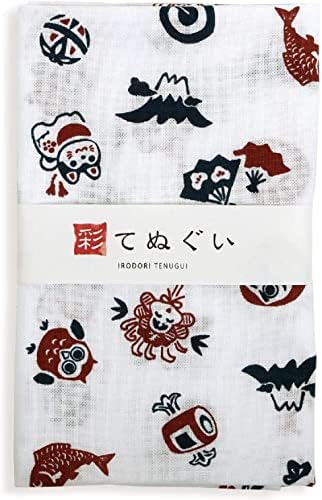 Комесичи Иродори јапонски традиционален крпа Тенугуи Цитрон 12,99 x 34,64 во Тенугуи Ироха
