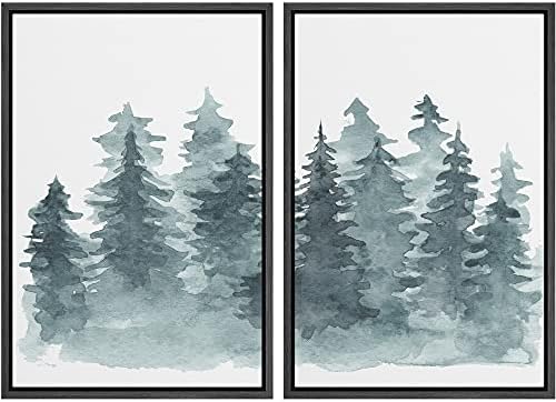 Signwin Canvas Wallидни уметности црно -бели дрвја прстени детали печати природа дивина мешана медиумска куќа/земја близу до релаксирање/смирено