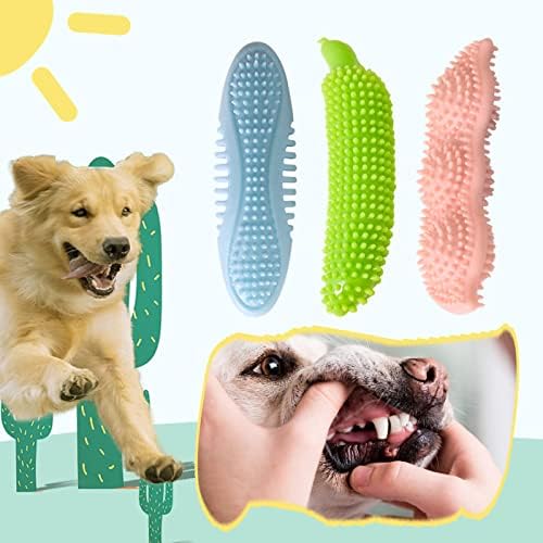 АКУМ Куче Џвака Играчки за Заби За Кученце,3пакувајте 2-8 Месеци Интерактивни Играчки За Кучиња Природна Гумена Играчка За Кученце За Тренирање