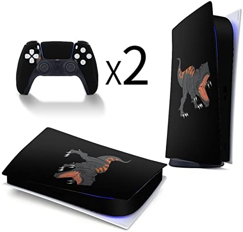 Налепница За Кожа Од диносаурус Капак ЗА Налепници PS5 Дигитално Издание За PS5 Конзола И Контролер Отпорен На Гребење
