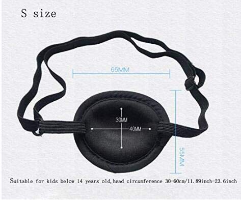 Црна окулач-удобна прилагодлива конкавна форма единечна маска за очи Амблиопија корегирана визуелна острина закрепнување на очите лепенка