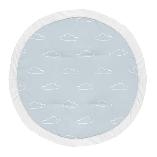 Слатка Jојо дизајнира сини облаци момче бебе плејматски стомак време за новороденче игра - чеша и бело облачно небо за гроздобер авионска авијација