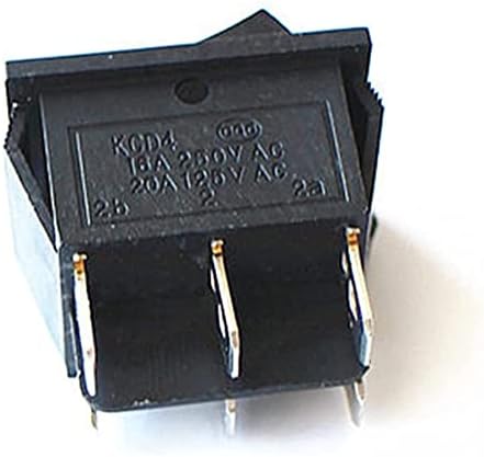 Makee 1PC Rocker Switch Switch Switch Boat 3 позиција 6pin копче за заклучување со светло на ламбата KCD4 16A 250VAC/20A 125VAC