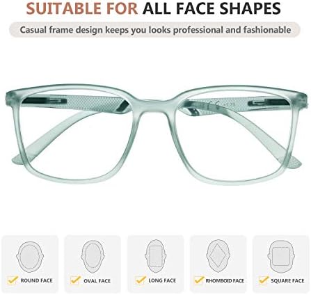 Очила со 5-пакувања со голема рамка за жени за читање очила со пролетна шарка