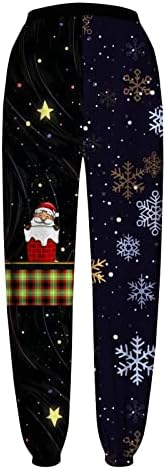 Божиќни џемпери жени со џебови, обични високи половини, дното на дното џемпери ирваси и ирваси лабава фит салон џогери