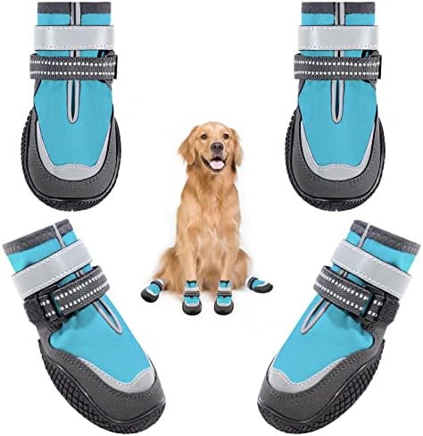 Чевли за кучиња за чизми за мали кучиња за топол тротоарот зимски снежни чизми за кученце со рефлексивна лента против лесна