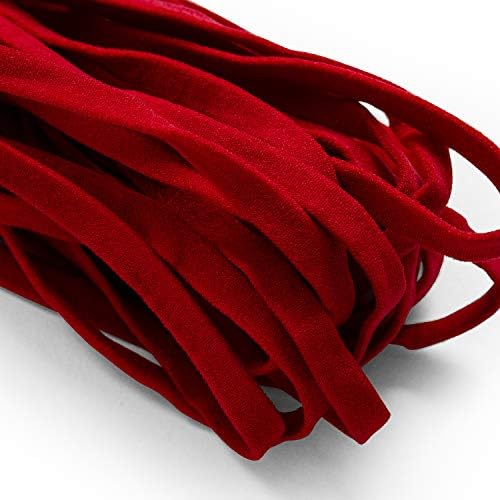 Експо Интернационал 1/4 Ултра Мека Плетена Еластична Лента - 10 Јарди | Црвена