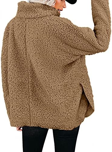 Женски обичен преголем палто со долги ракави, палтовер, џемпер на џемперите на врвовите на џемперот