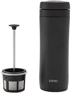Еспро П1 Француски производител на кафе за патувања - вакуум со вакуум со двојни wallидови од не'рѓосувачки челик и производител