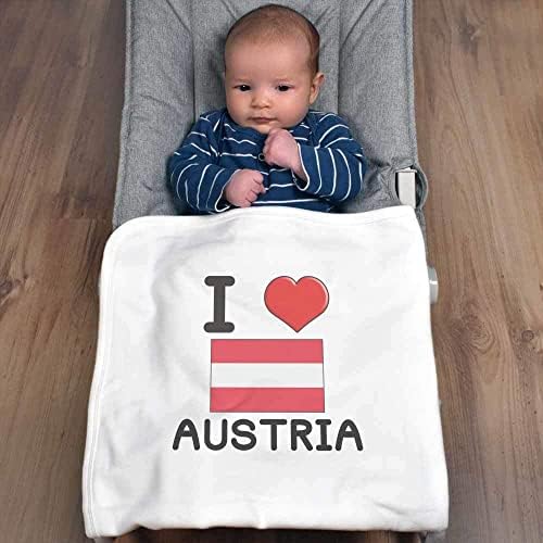 „Јас ја сакам Австрија“ памучно бебе ќебе / шал