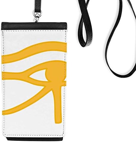 Антички Египетска декорација на очите образец Телефонска чанта чанта што виси мобилна торбичка црн џеб